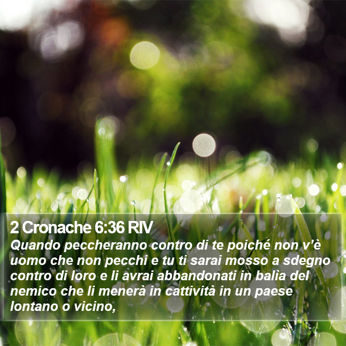 2 Cronache 6:36 RIV Bible Study