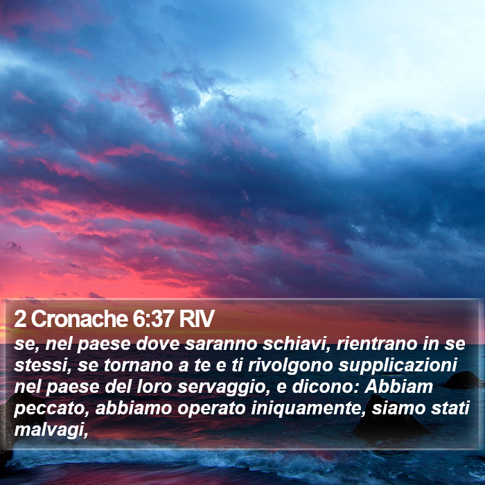 2 Cronache 6:37 RIV Bible Study