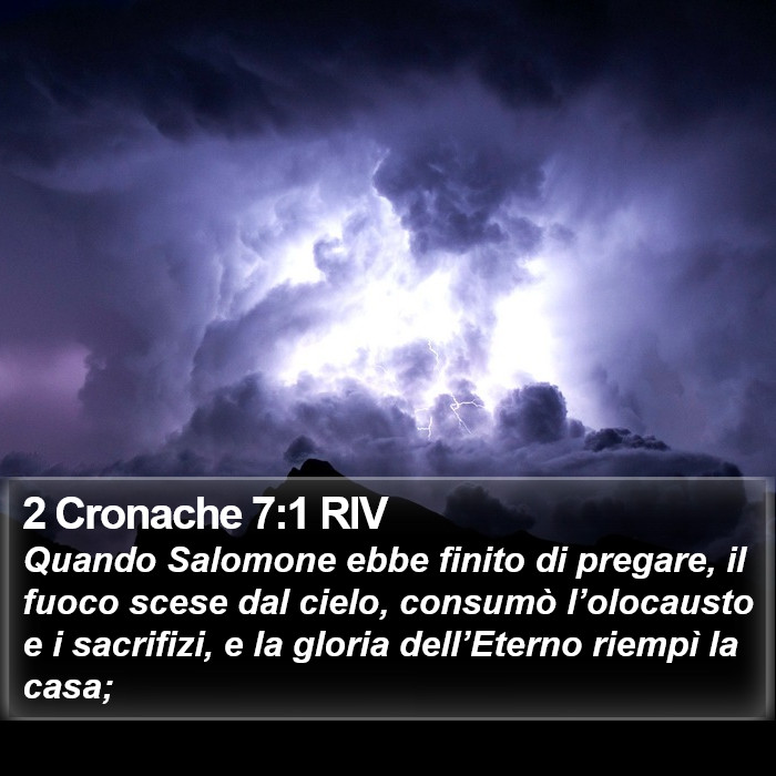 2 Cronache 7:1 RIV Bible Study