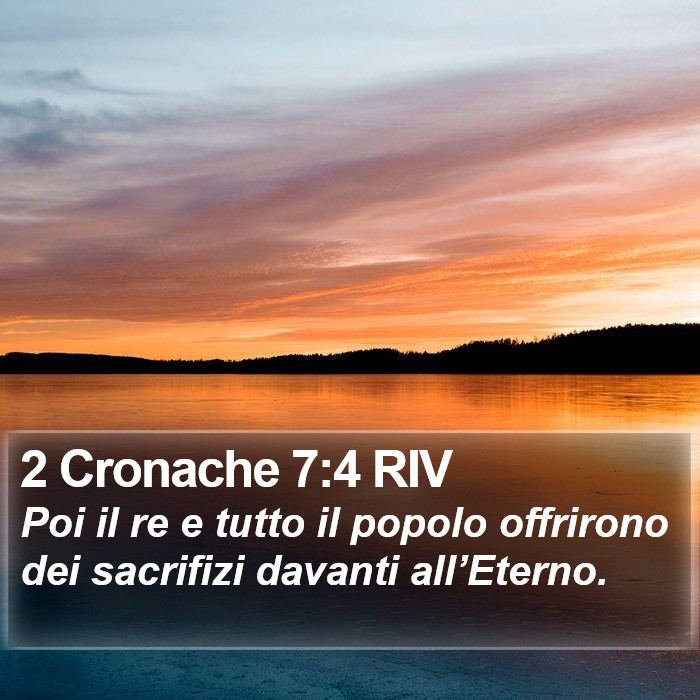 2 Cronache 7:4 RIV Bible Study