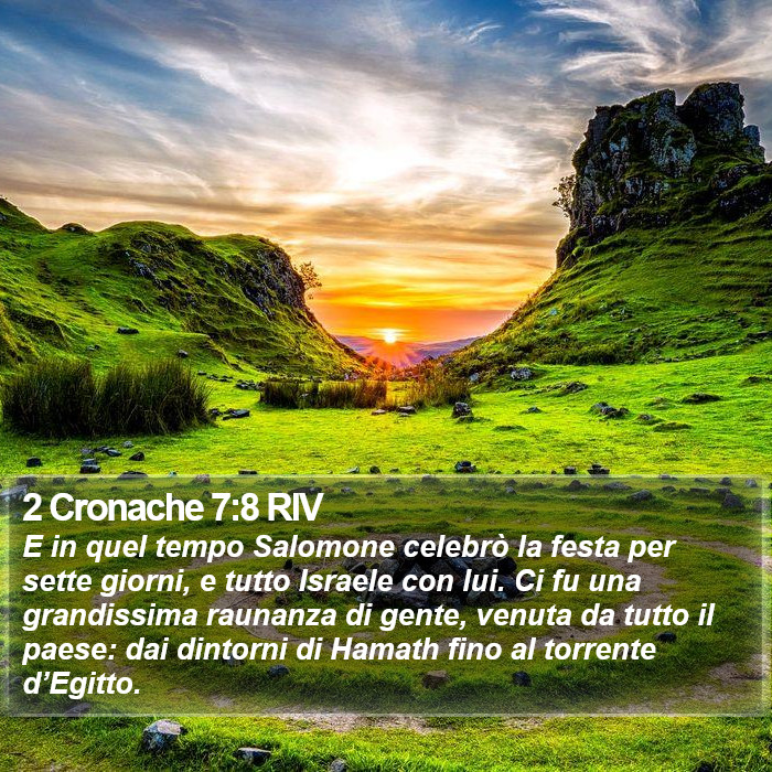 2 Cronache 7:8 RIV Bible Study