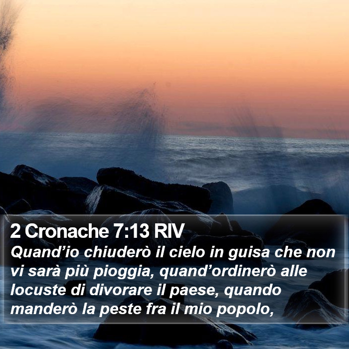 2 Cronache 7:13 RIV Bible Study