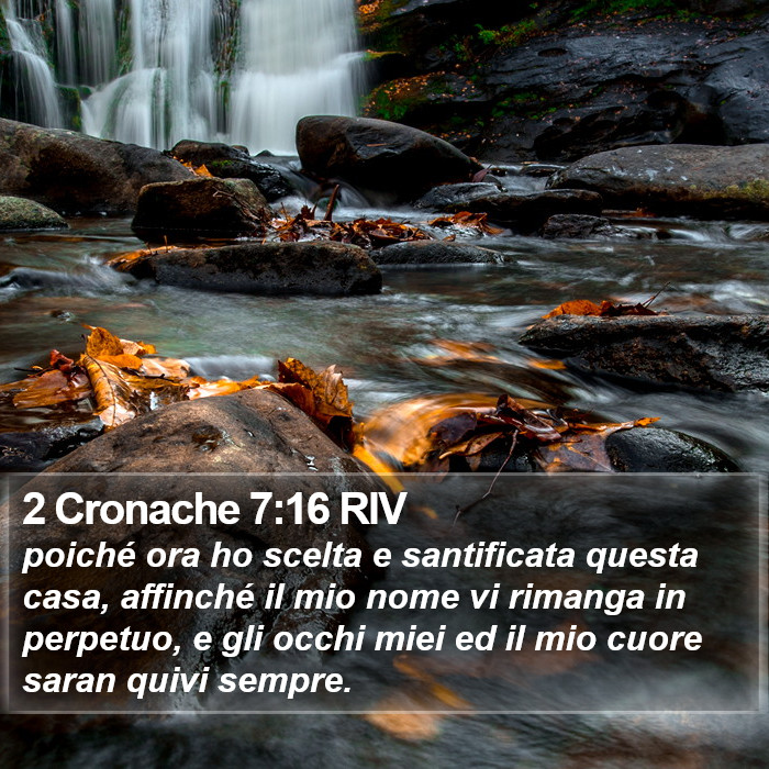 2 Cronache 7:16 RIV Bible Study