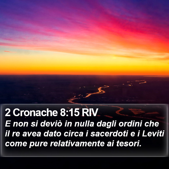 2 Cronache 8:15 RIV Bible Study