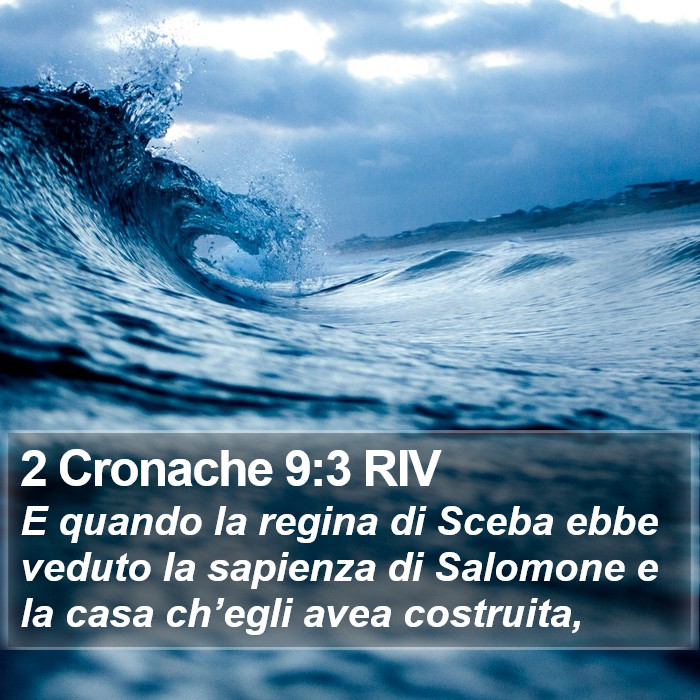 2 Cronache 9:3 RIV Bible Study