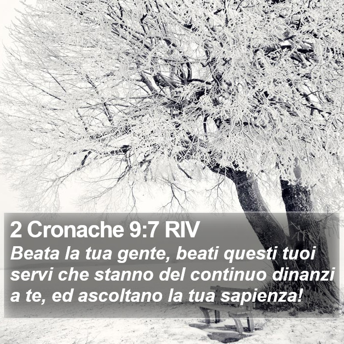 2 Cronache 9:7 RIV Bible Study