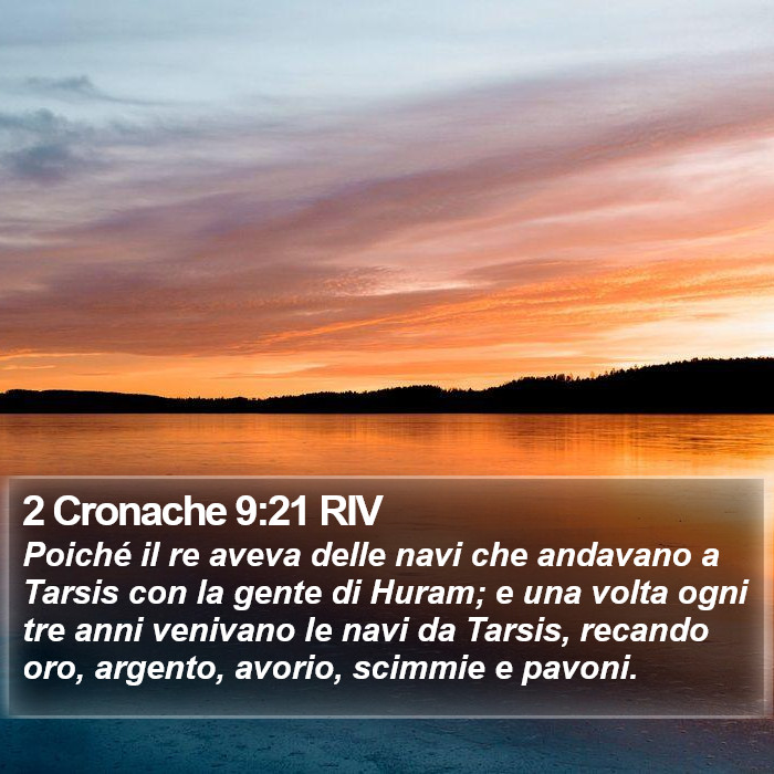 2 Cronache 9:21 RIV Bible Study