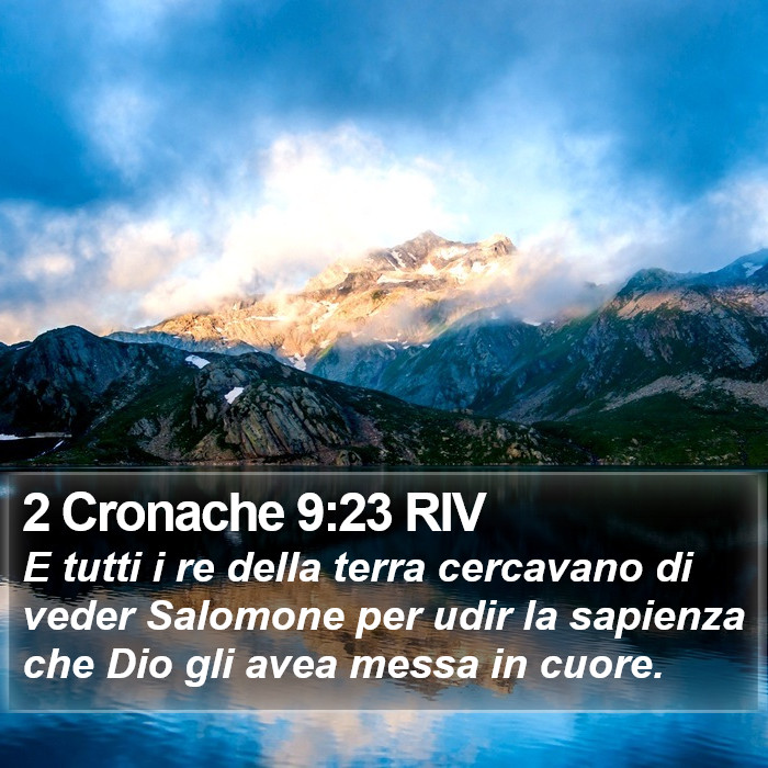 2 Cronache 9:23 RIV Bible Study