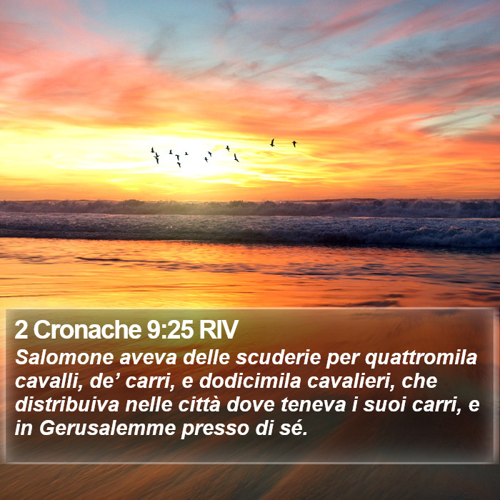 2 Cronache 9:25 RIV Bible Study