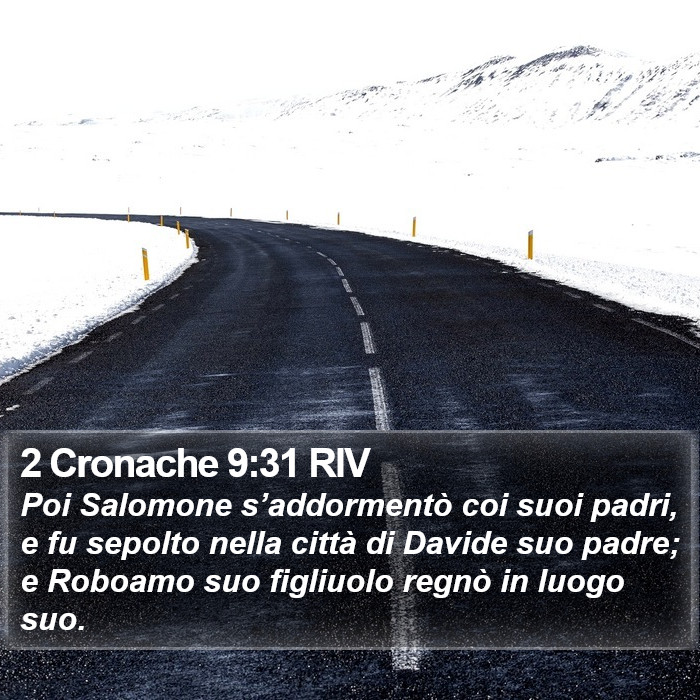 2 Cronache 9:31 RIV Bible Study