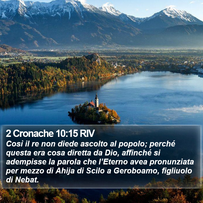 2 Cronache 10:15 RIV Bible Study