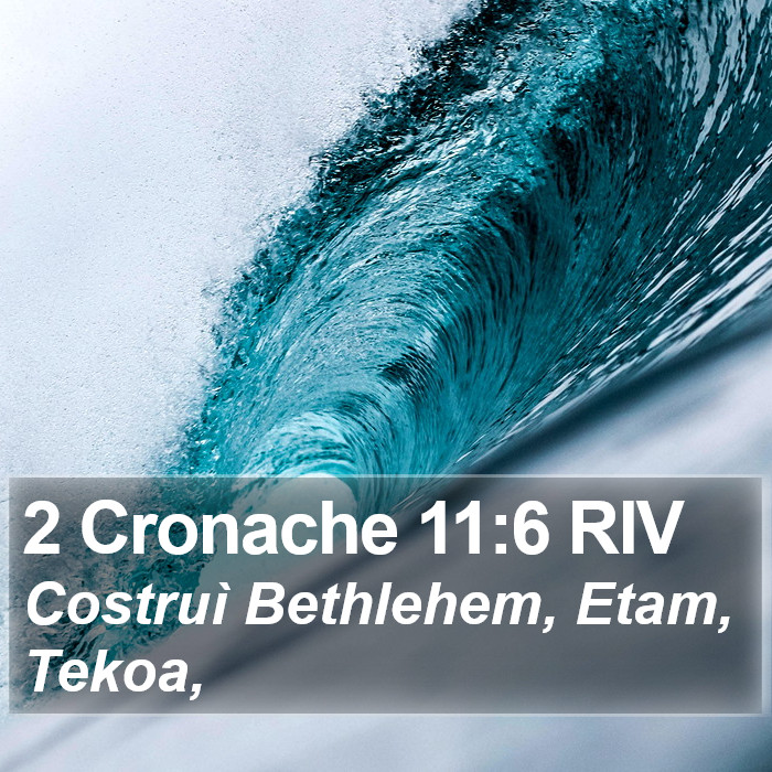 2 Cronache 11:6 RIV Bible Study