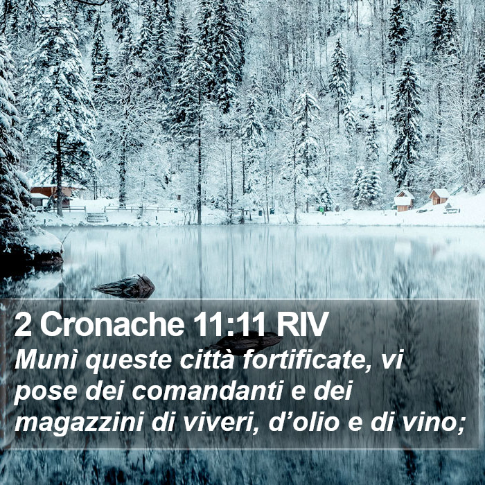 2 Cronache 11:11 RIV Bible Study