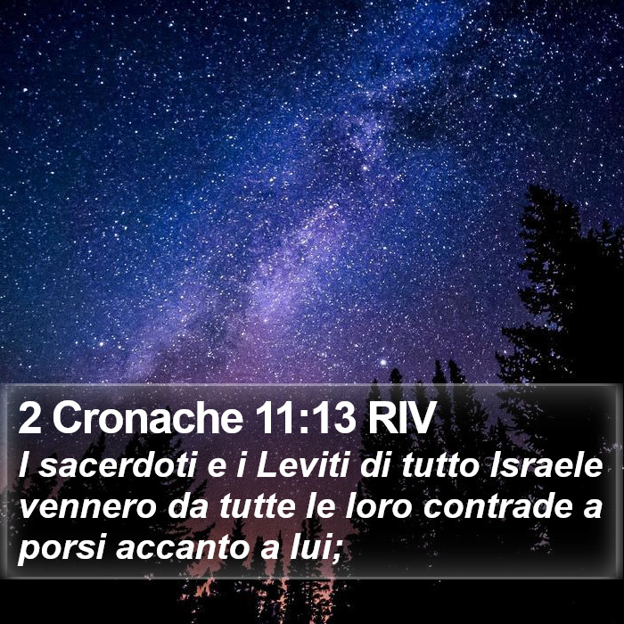 2 Cronache 11:13 RIV Bible Study