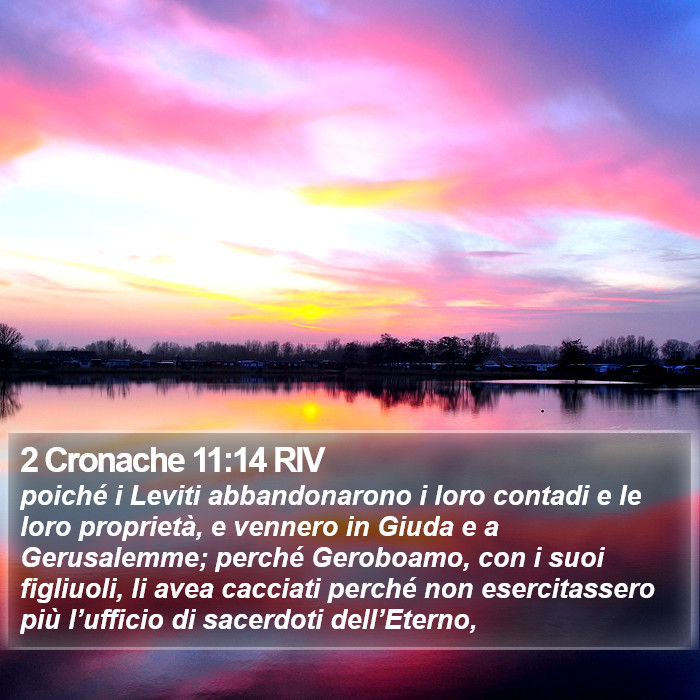 2 Cronache 11:14 RIV Bible Study