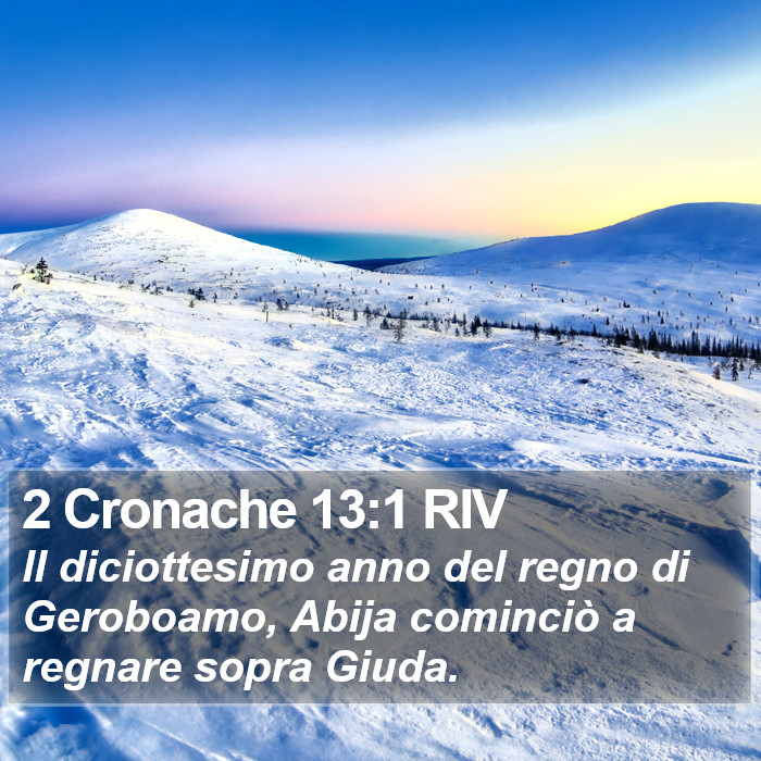 2 Cronache 13:1 RIV Bible Study