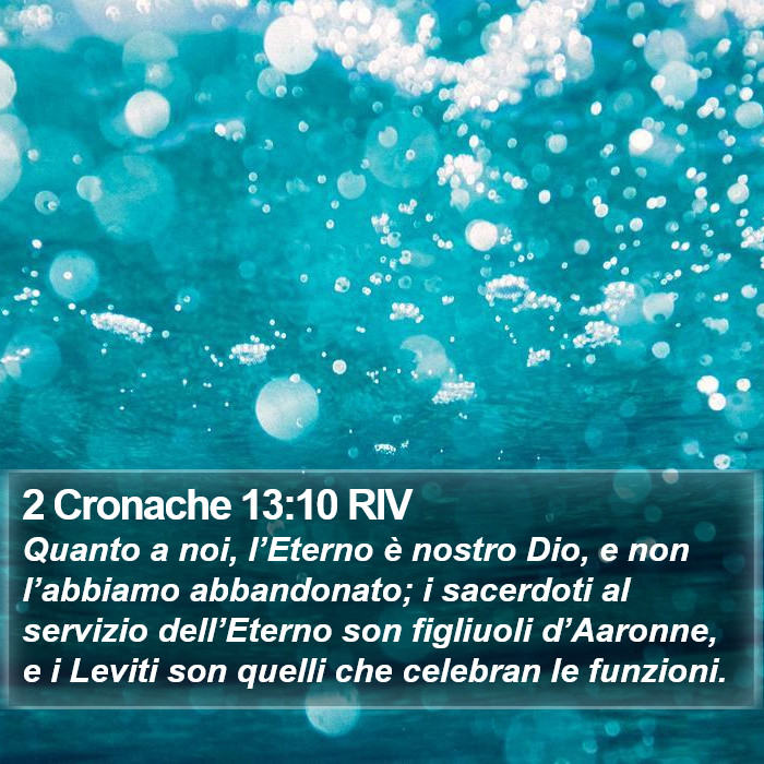 2 Cronache 13:10 RIV Bible Study