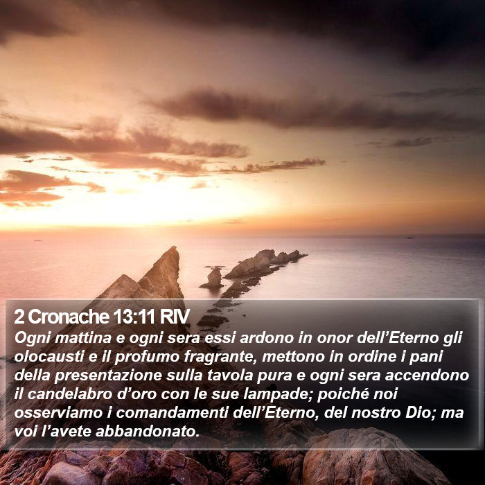 2 Cronache 13:11 RIV Bible Study