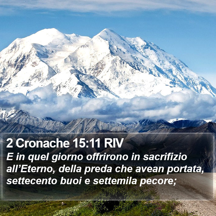 2 Cronache 15:11 RIV Bible Study