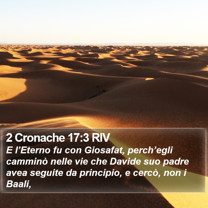 2 Cronache 17:3 RIV Bible Study