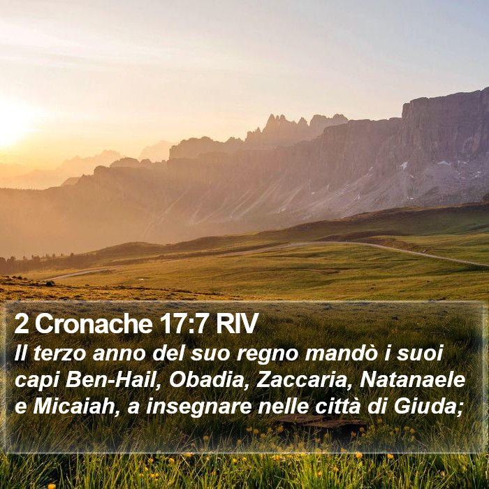 2 Cronache 17:7 RIV Bible Study