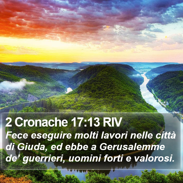 2 Cronache 17:13 RIV Bible Study