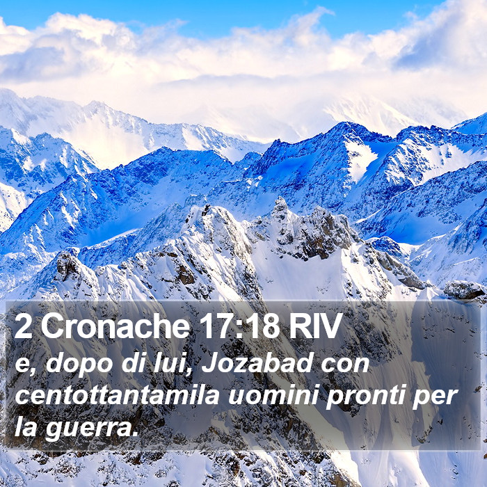 2 Cronache 17:18 RIV Bible Study