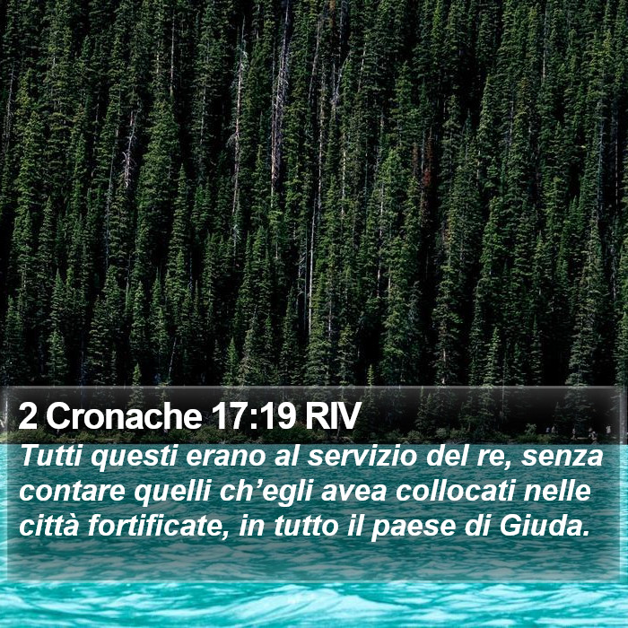 2 Cronache 17:19 RIV Bible Study