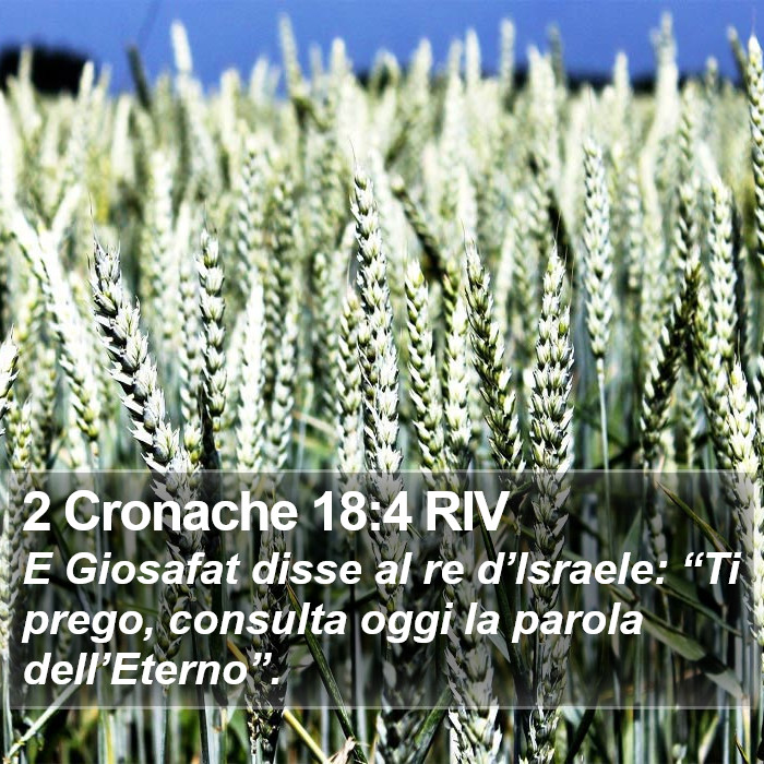 2 Cronache 18:4 RIV Bible Study