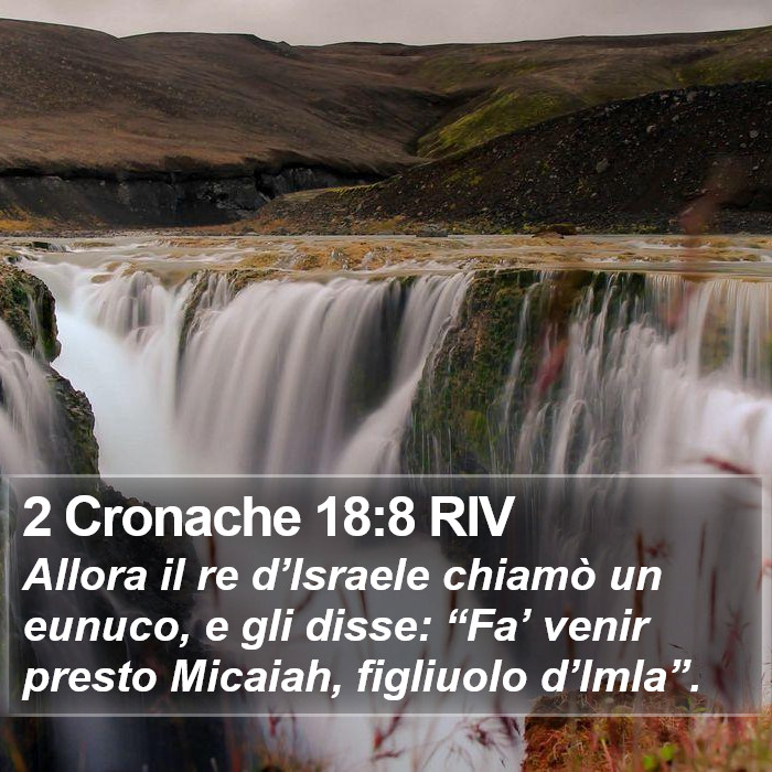 2 Cronache 18:8 RIV Bible Study