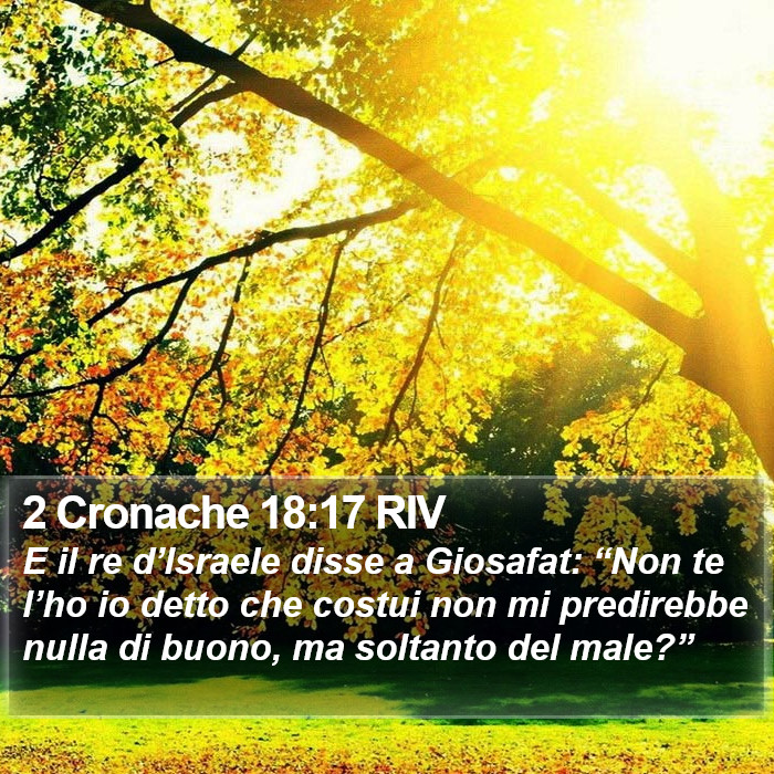 2 Cronache 18:17 RIV Bible Study