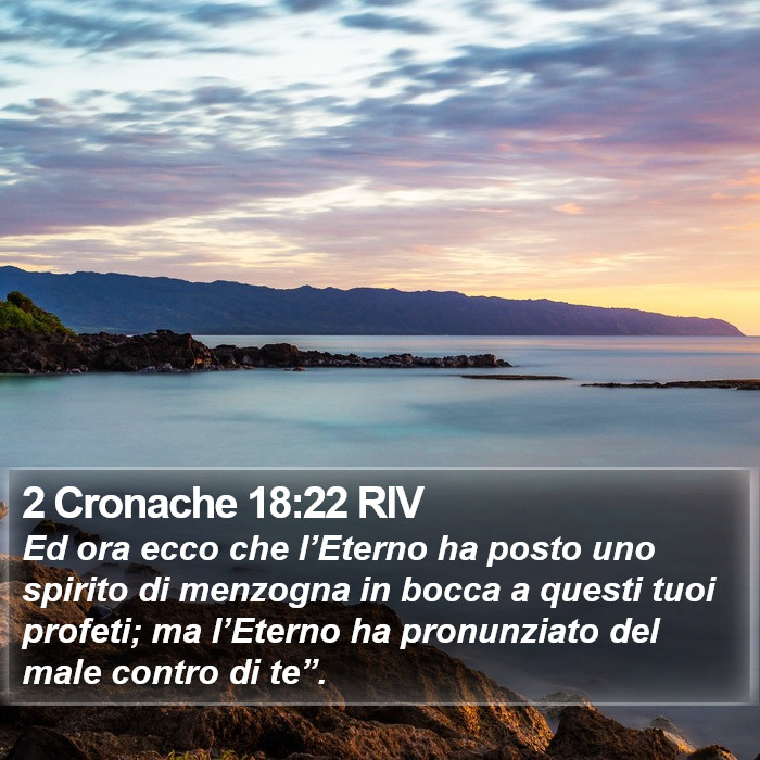 2 Cronache 18:22 RIV Bible Study