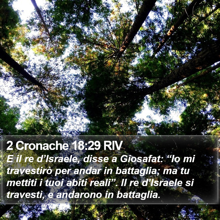 2 Cronache 18:29 RIV Bible Study