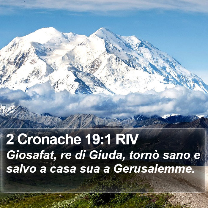 2 Cronache 19:1 RIV Bible Study