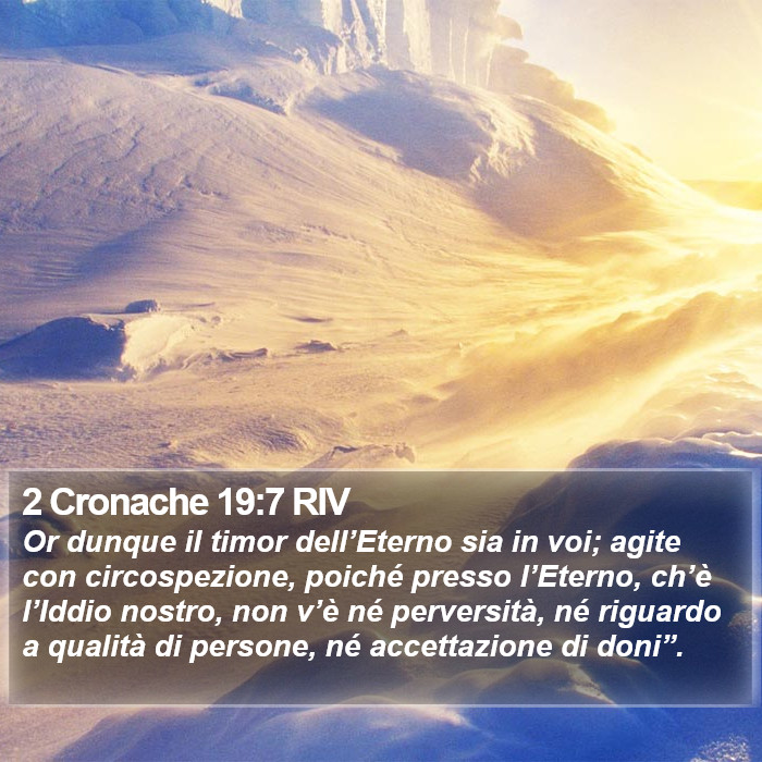 2 Cronache 19:7 RIV Bible Study