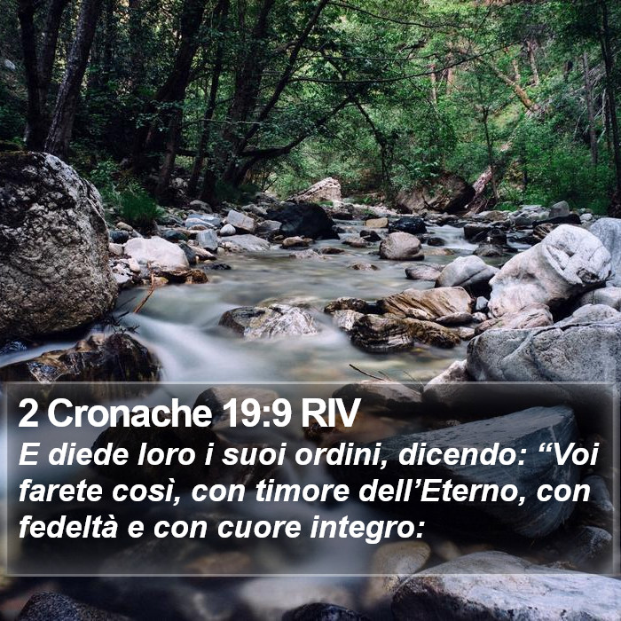 2 Cronache 19:9 RIV Bible Study