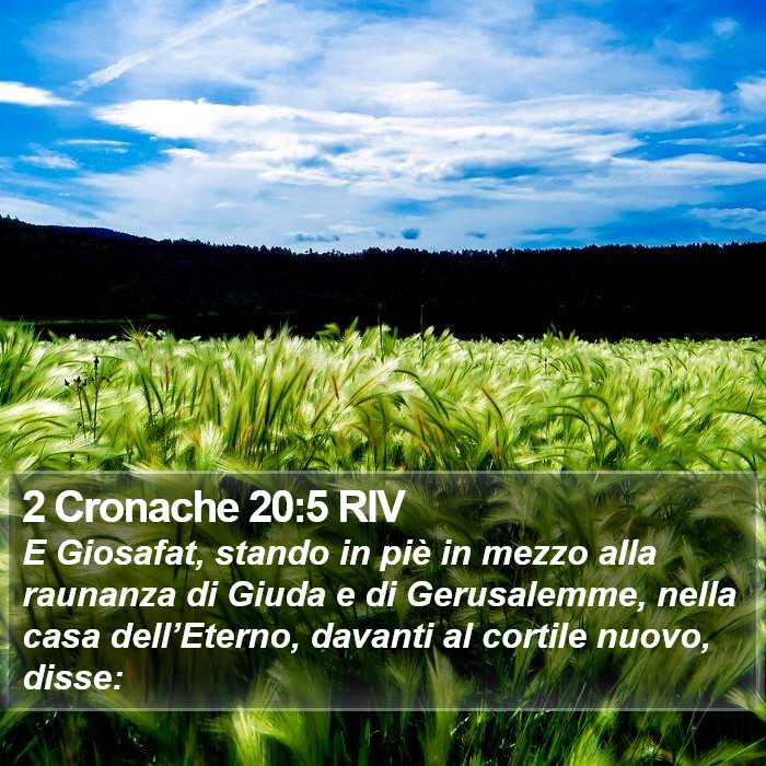 2 Cronache 20:5 RIV Bible Study