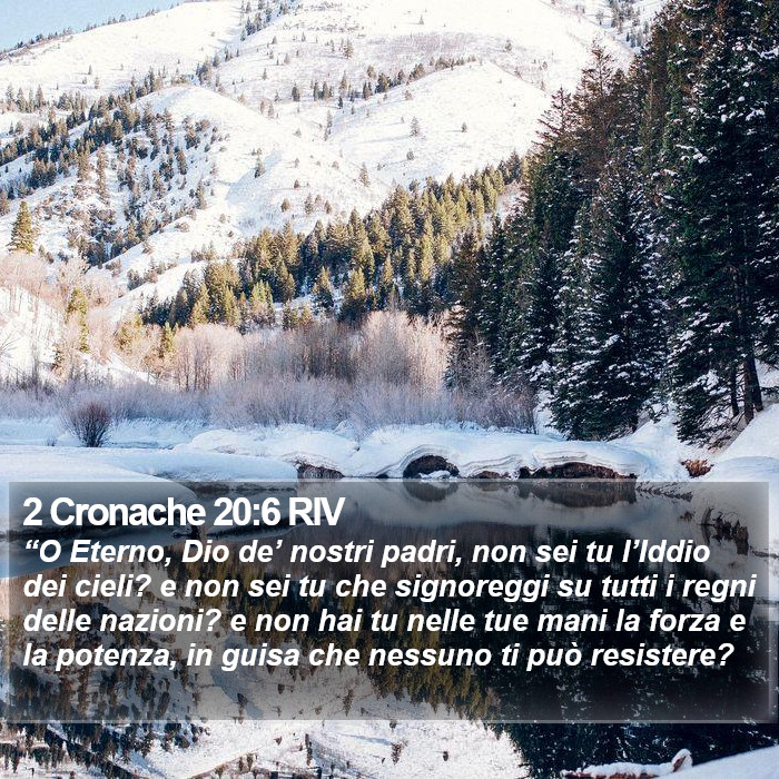 2 Cronache 20:6 RIV Bible Study