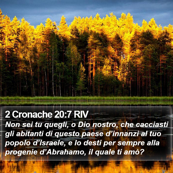 2 Cronache 20:7 RIV Bible Study