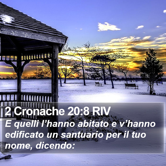 2 Cronache 20:8 RIV Bible Study