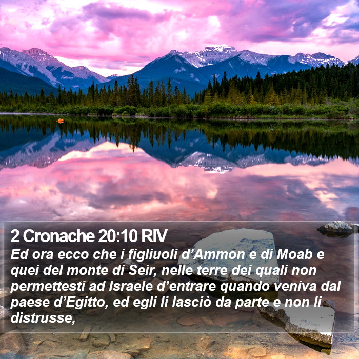 2 Cronache 20:10 RIV Bible Study