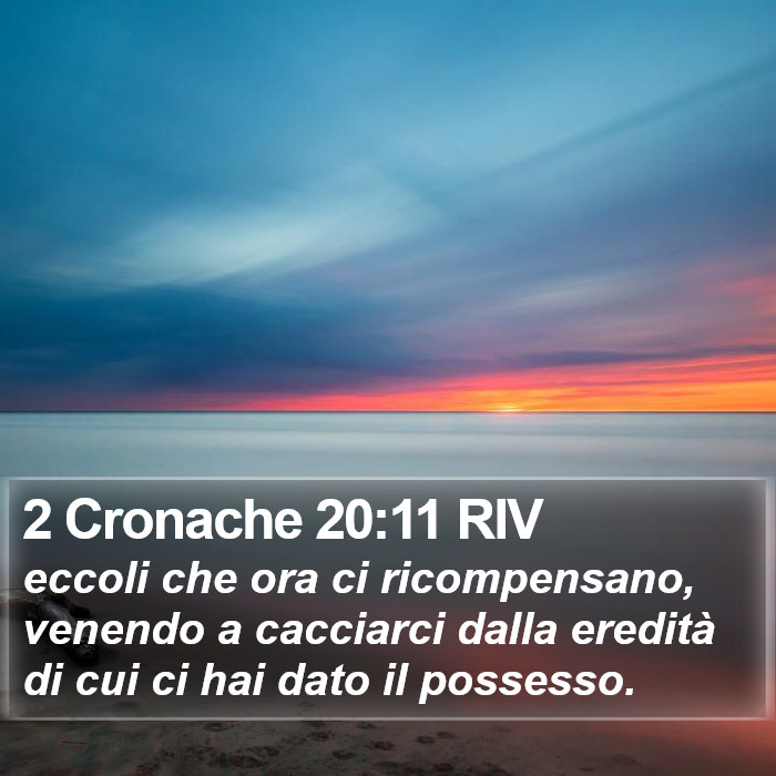 2 Cronache 20:11 RIV Bible Study