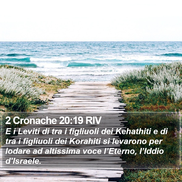 2 Cronache 20:19 RIV Bible Study