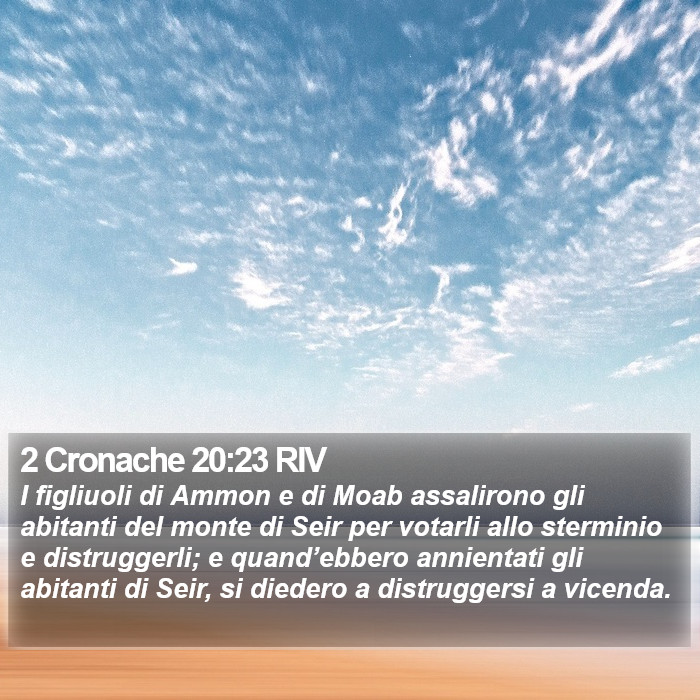 2 Cronache 20:23 RIV Bible Study