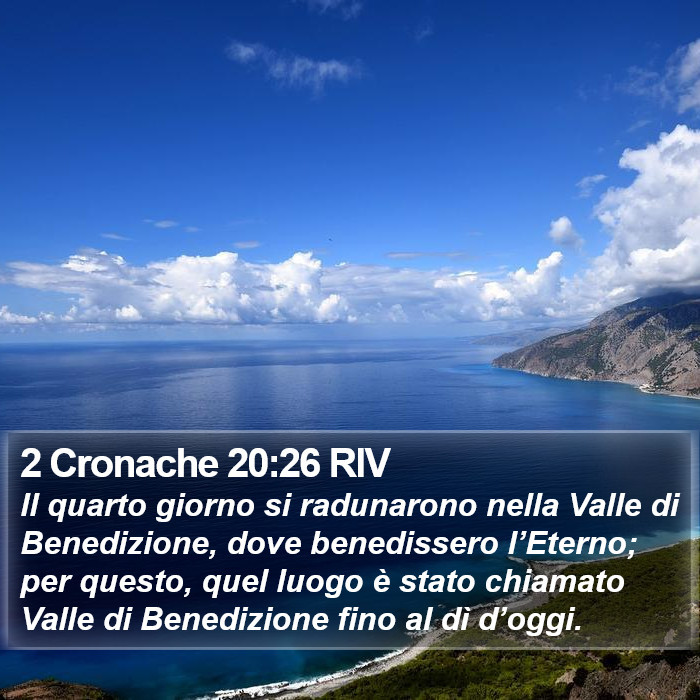 2 Cronache 20:26 RIV Bible Study