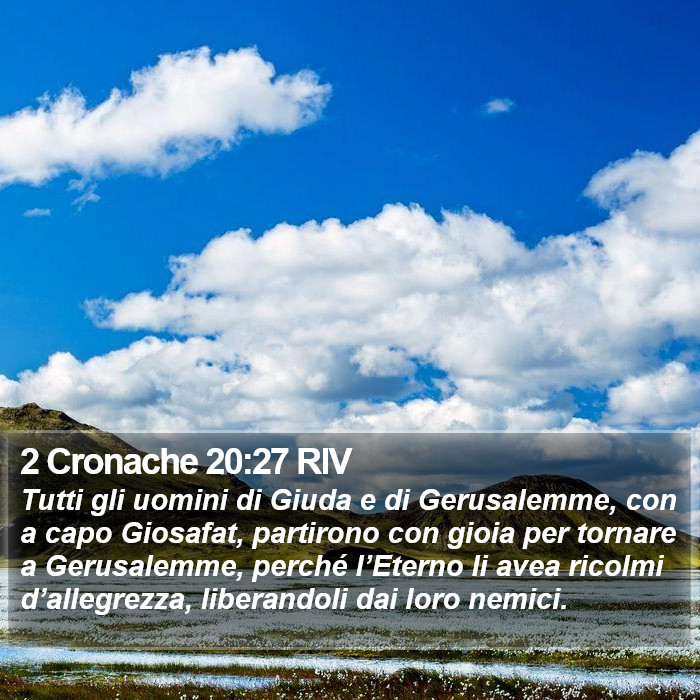 2 Cronache 20:27 RIV Bible Study