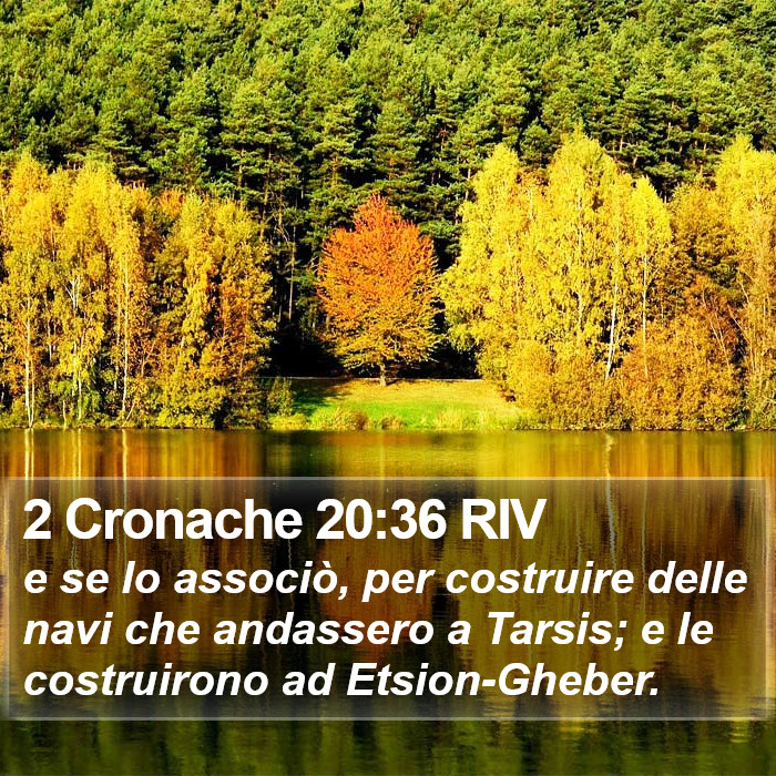 2 Cronache 20:36 RIV Bible Study