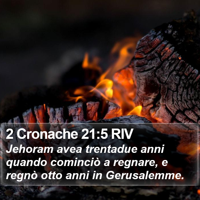 2 Cronache 21:5 RIV Bible Study