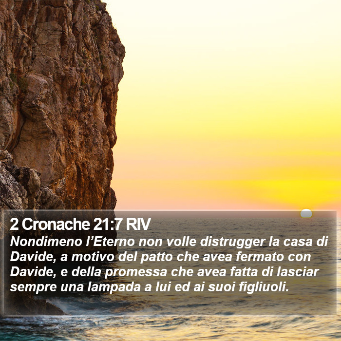 2 Cronache 21:7 RIV Bible Study