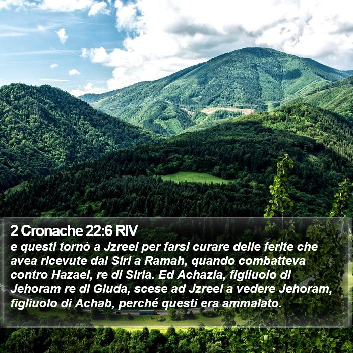 2 Cronache 22:6 RIV Bible Study